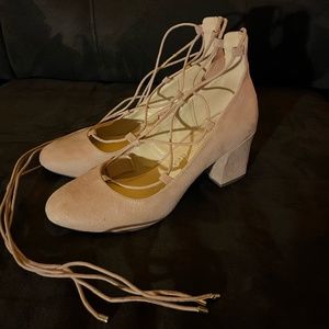 Athena Alexander Lace up short block heel